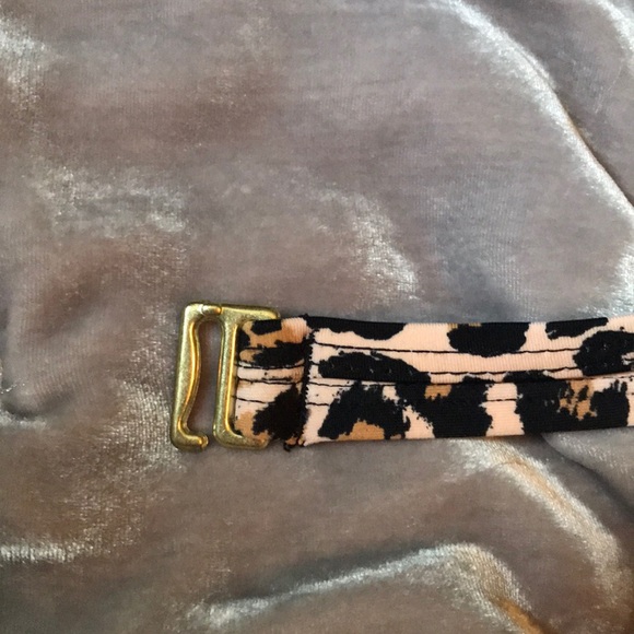 LEOPARD / CHEETAH PRINT PUSH UP HALTER BIKINI TOP - Picture 2 of 3